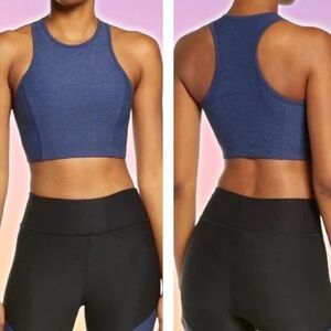 NWOT Outdoor Voices Athena Crop Top Heather Blue Size Small